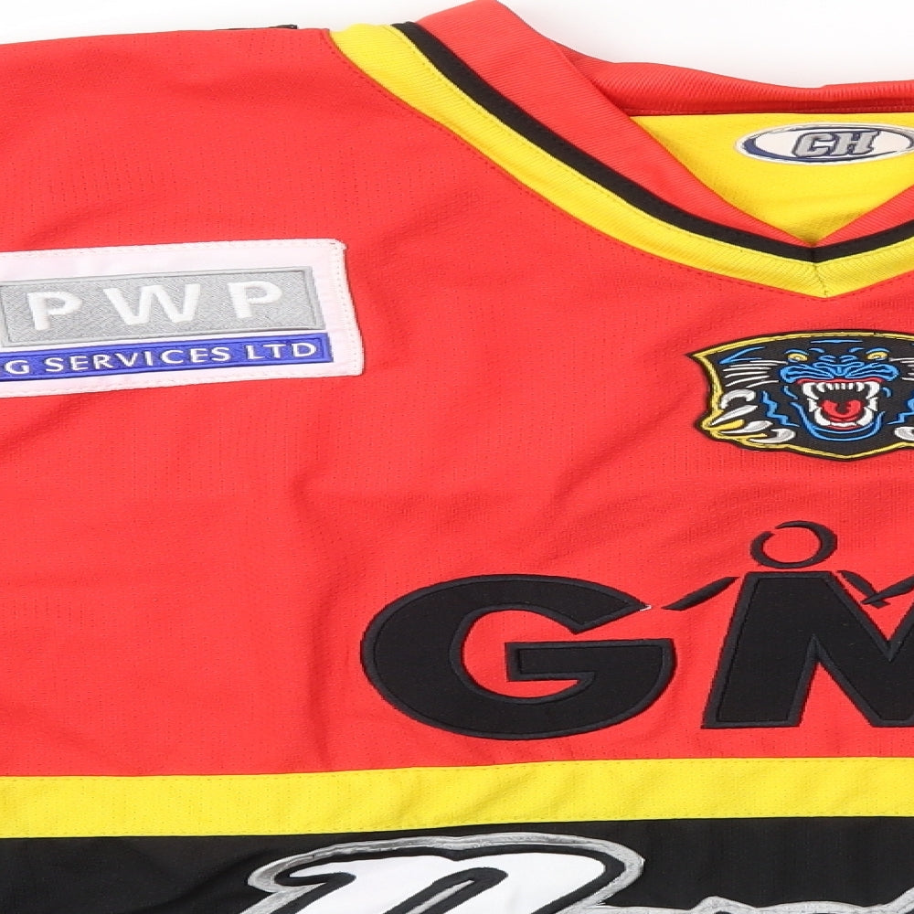 CHSPORT Mens Multicoloured   Basic T-Shirt Size M  - Ice Hockey - Panthers Nottingham