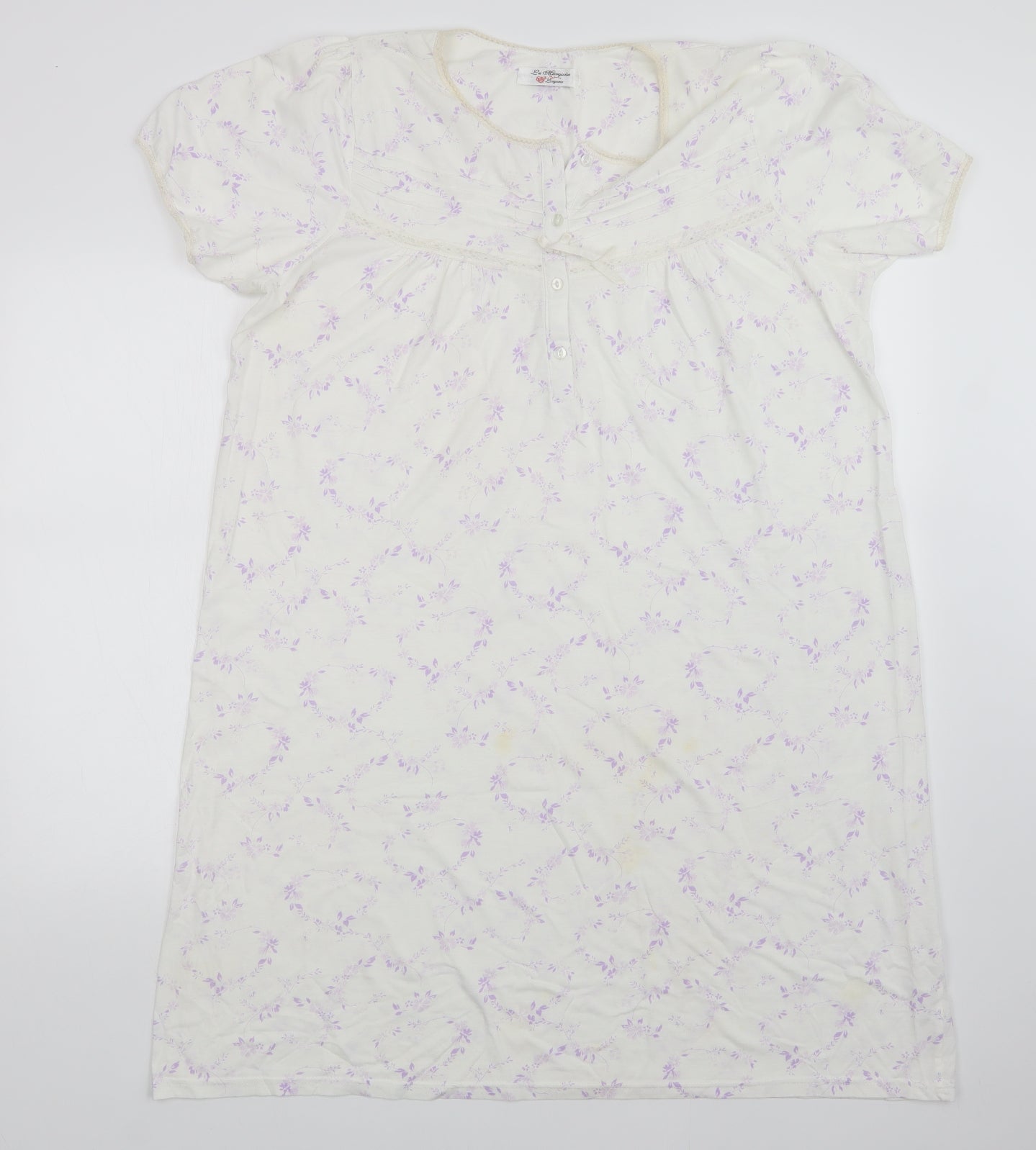 Preworn Womens White Floral   Dress Size M