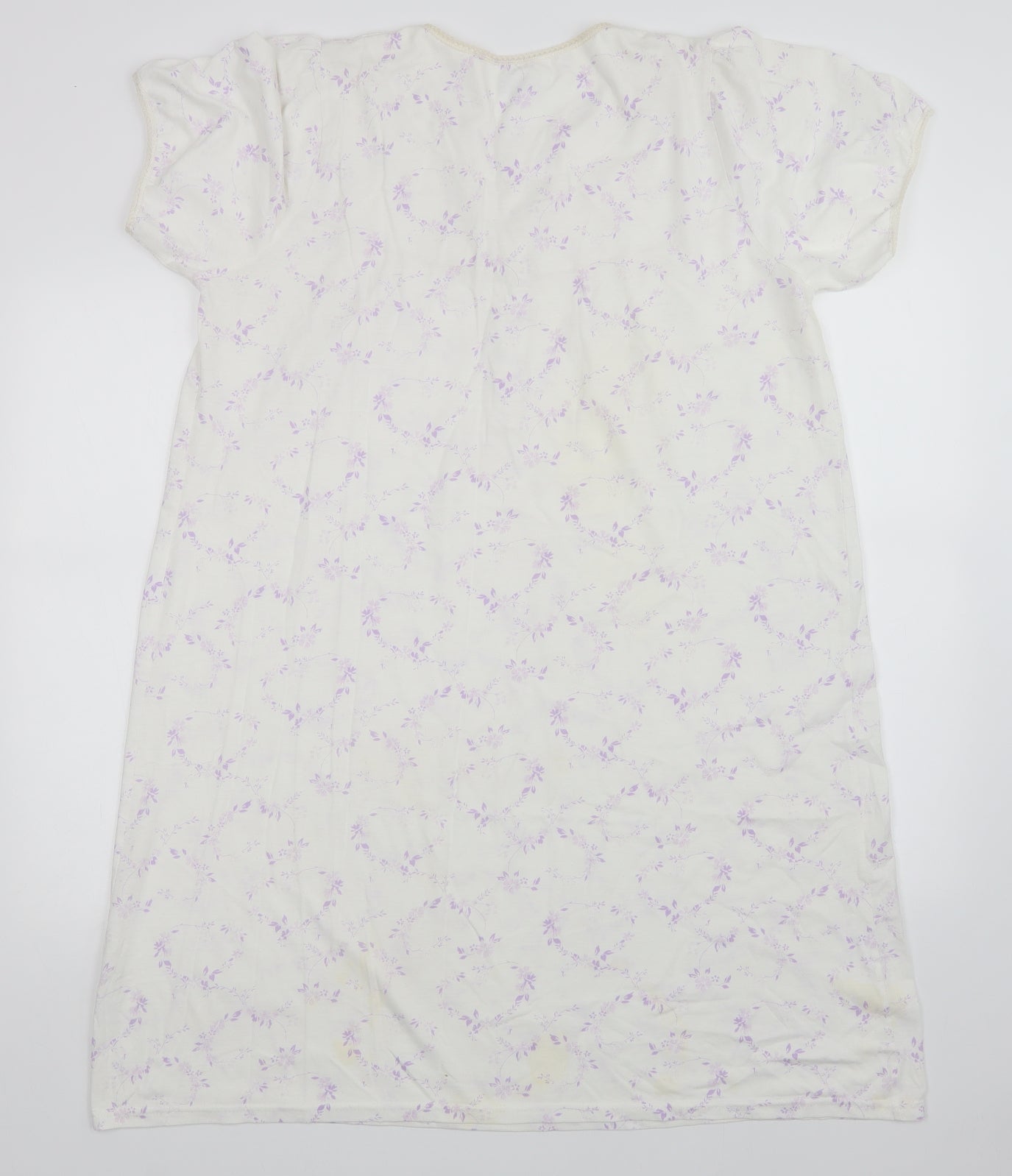 Preworn Womens White Floral   Dress Size M