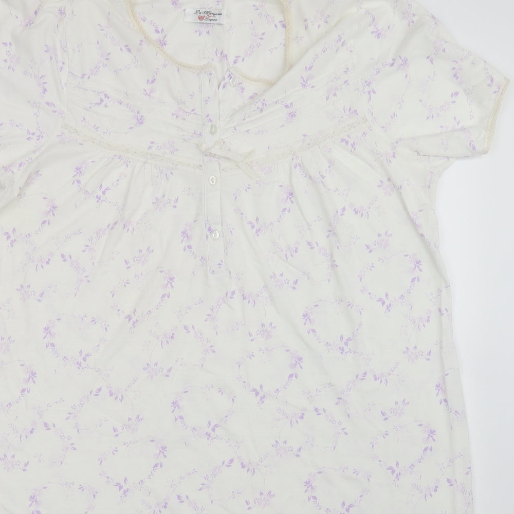 Preworn Womens White Floral   Dress Size M
