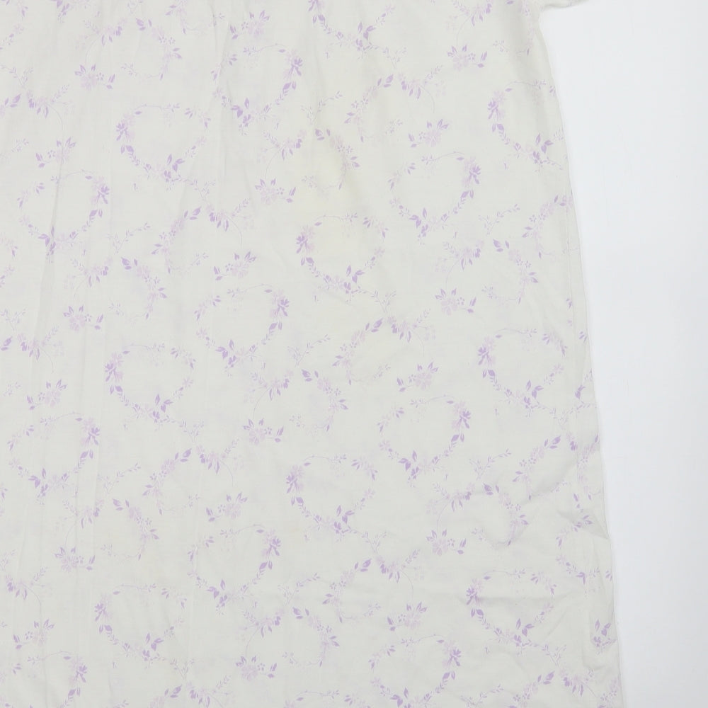 Preworn Womens White Floral   Dress Size M