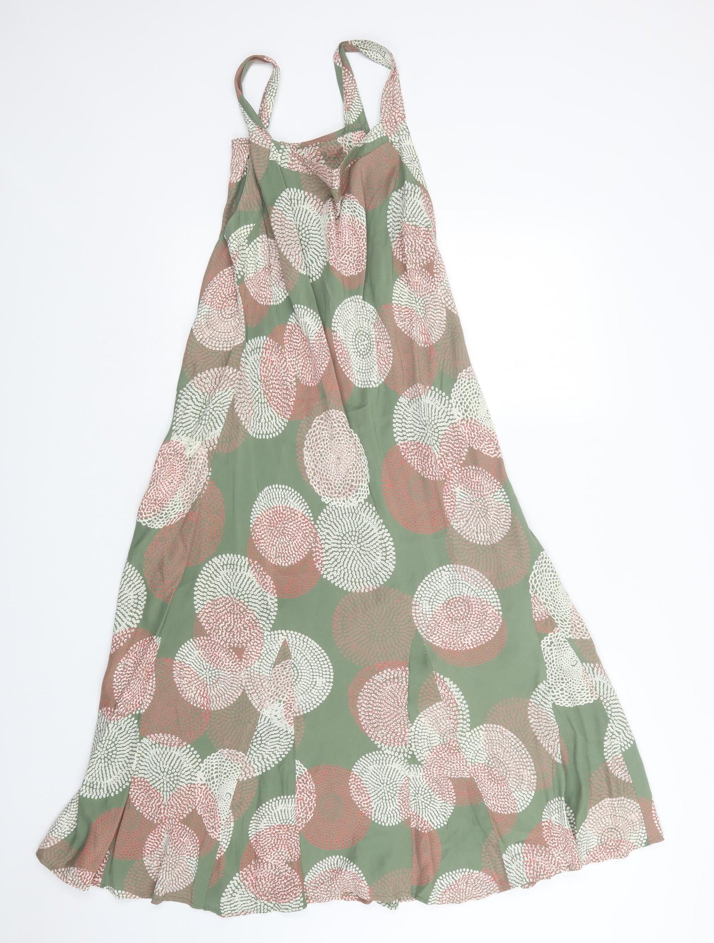 M&S Womens Green Geometric  A-Line  Size 16