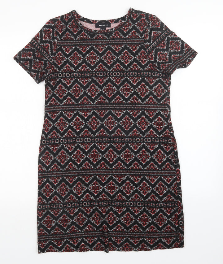 New Look Womens Multicoloured Argyle/Diamond  Sheath  Size 10