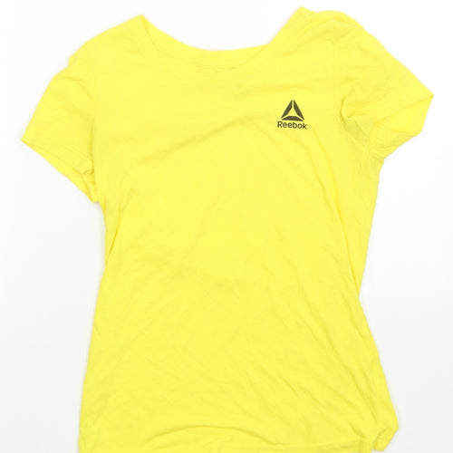Reebok Womens Yellow   Basic T-Shirt Size S