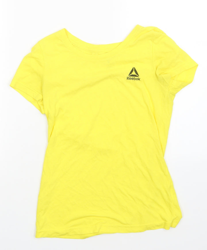 Reebok Womens Yellow   Basic T-Shirt Size S
