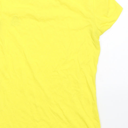 Reebok Womens Yellow   Basic T-Shirt Size S
