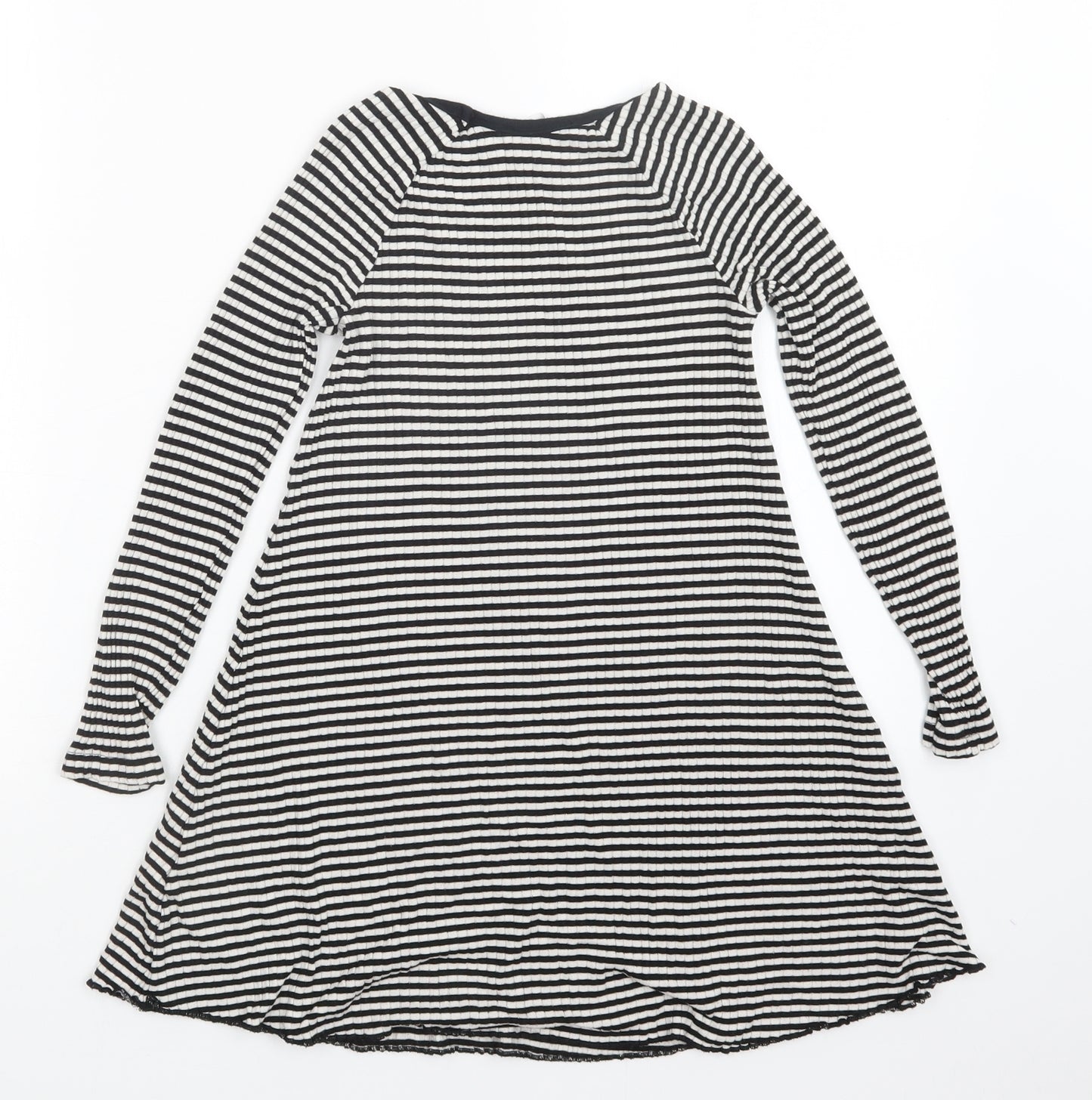 M&S Girls Multicoloured Striped  A-Line  Size 7-8 Years