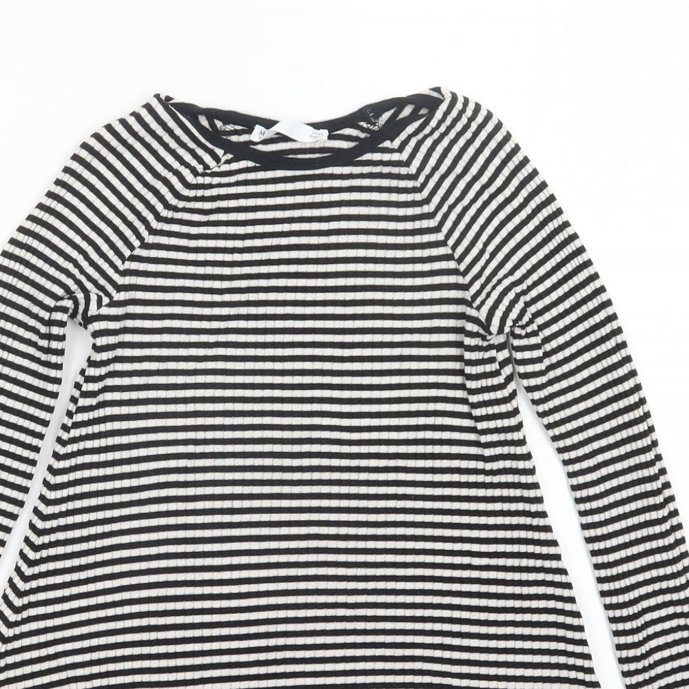 M&S Girls Multicoloured Striped  A-Line  Size 7-8 Years