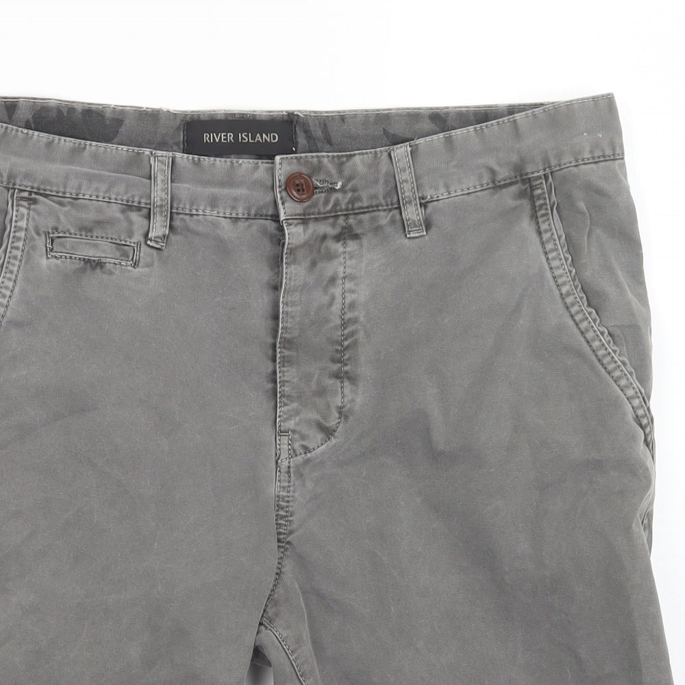 River Island Mens Grey   Bermuda Shorts Size 32