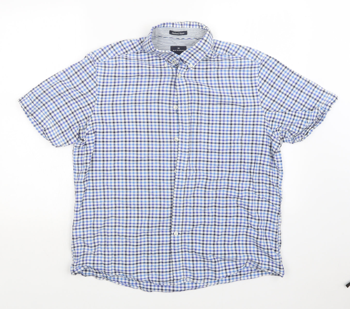 M&S Mens Blue    Button-Up Size L