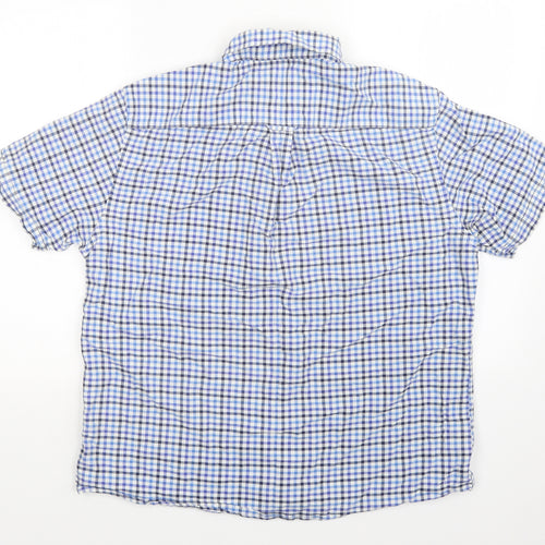 M&S Mens Blue    Button-Up Size L