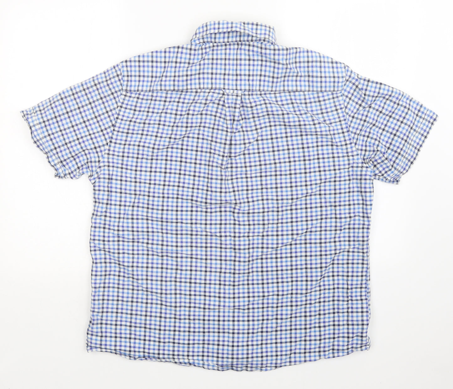 M&S Mens Blue    Button-Up Size L