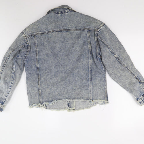 Primark Womens Blue  Denim Jacket  Size 8  - Distressed