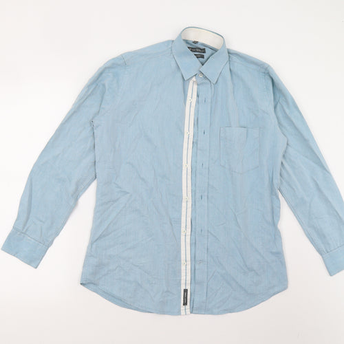West Street Mens Blue    Button-Up Size 15.5