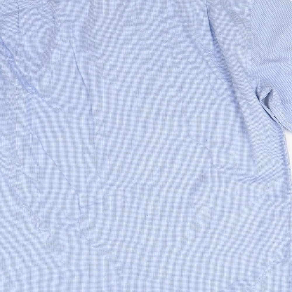 Primark Mens Blue Check   Button-Up Size 16