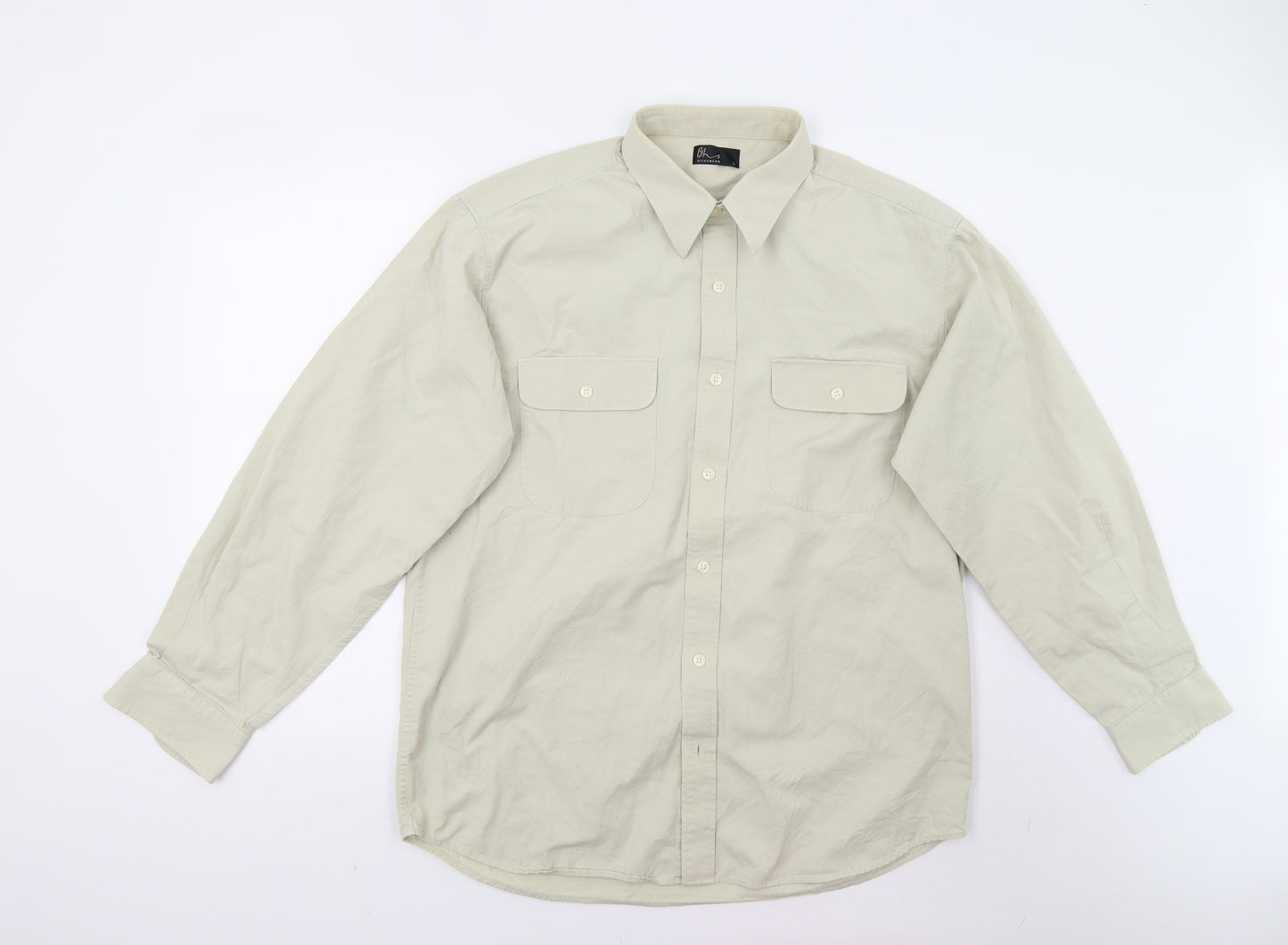 BHS Mens Beige    Button-Up Size L