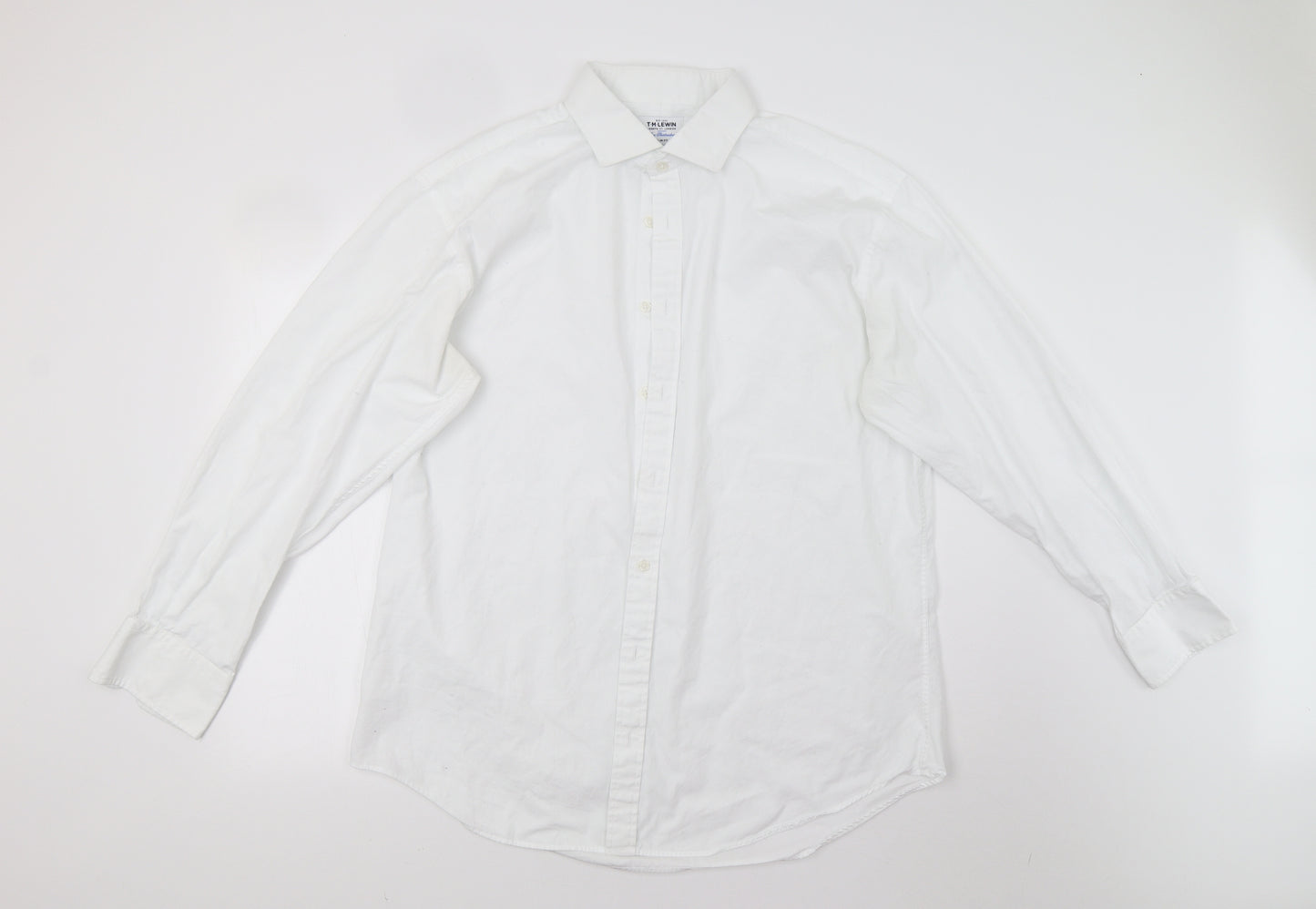 T. M. Lewin Mens White    Dress Shirt Size 18