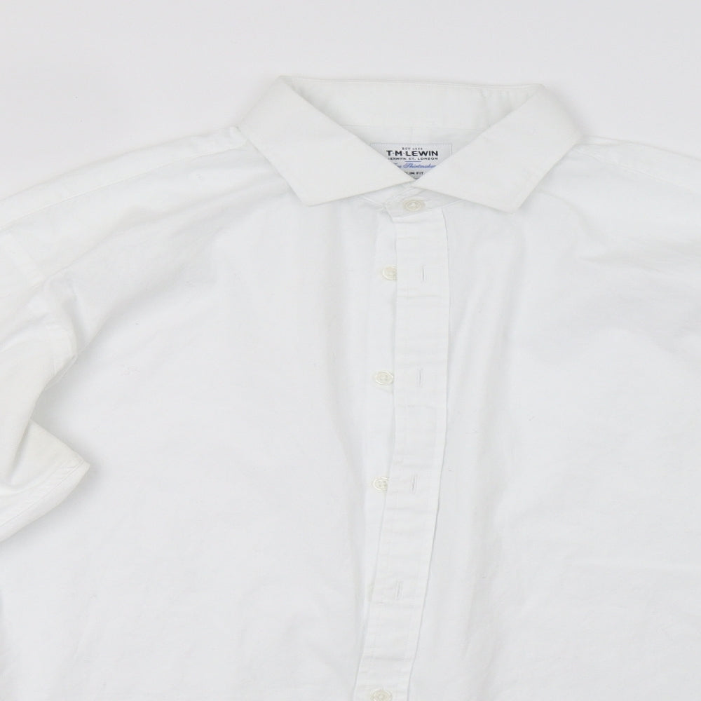 T. M. Lewin Mens White    Dress Shirt Size 18