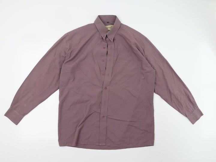 Martino Mens Purple Button-Up Size 40