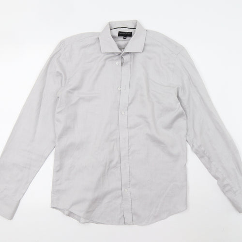 Taylor & Wright Mens Grey    Button-Up Size 15.5