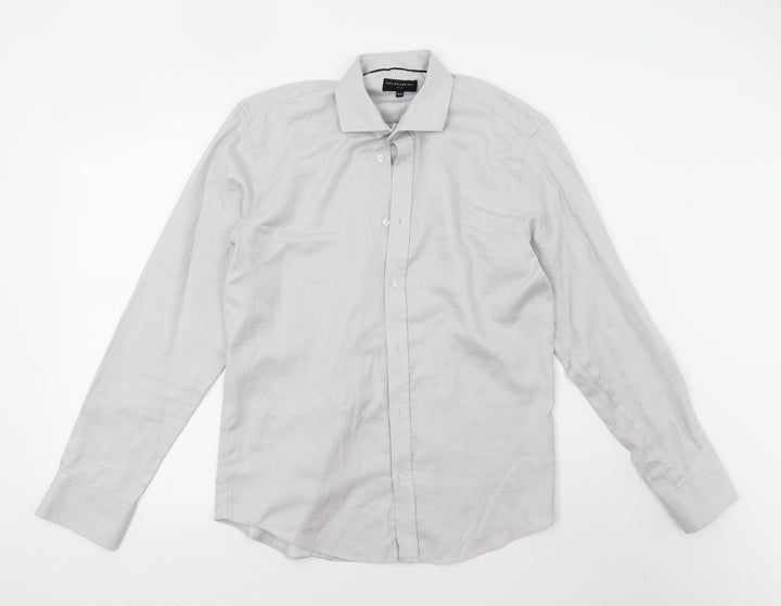 Taylor & Wright Mens Grey Button-Up Size 15.5