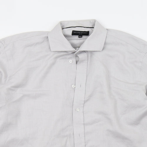 Taylor & Wright Mens Grey    Button-Up Size 15.5