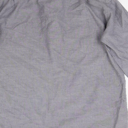Russell Collection Mens Grey    Button-Up Size 15.5