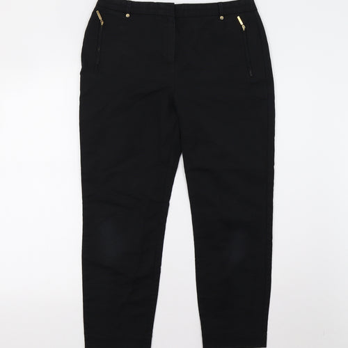 M&S Womens Black   Trousers  Size 12 L24 in