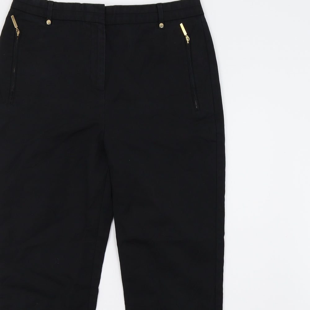 M&S Womens Black   Trousers  Size 12 L24 in