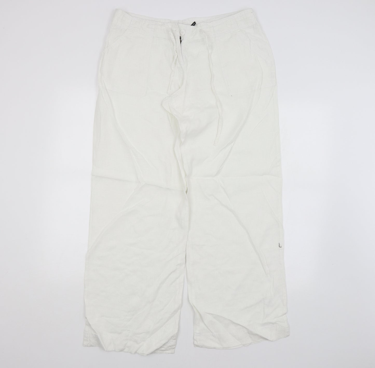 Atmosphere Womens White   Trousers  Size 12 L29 in
