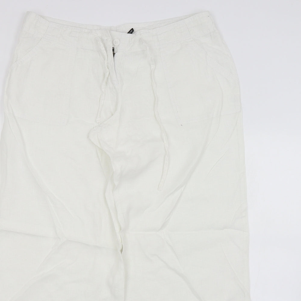 Atmosphere Womens White   Trousers  Size 12 L29 in