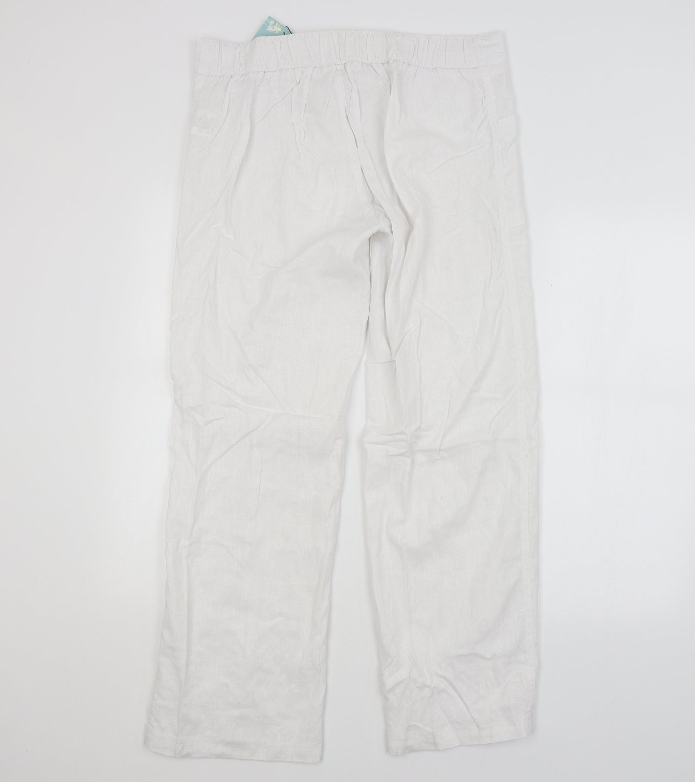 Preworn Womens White   Trousers  Size 14 L30 in