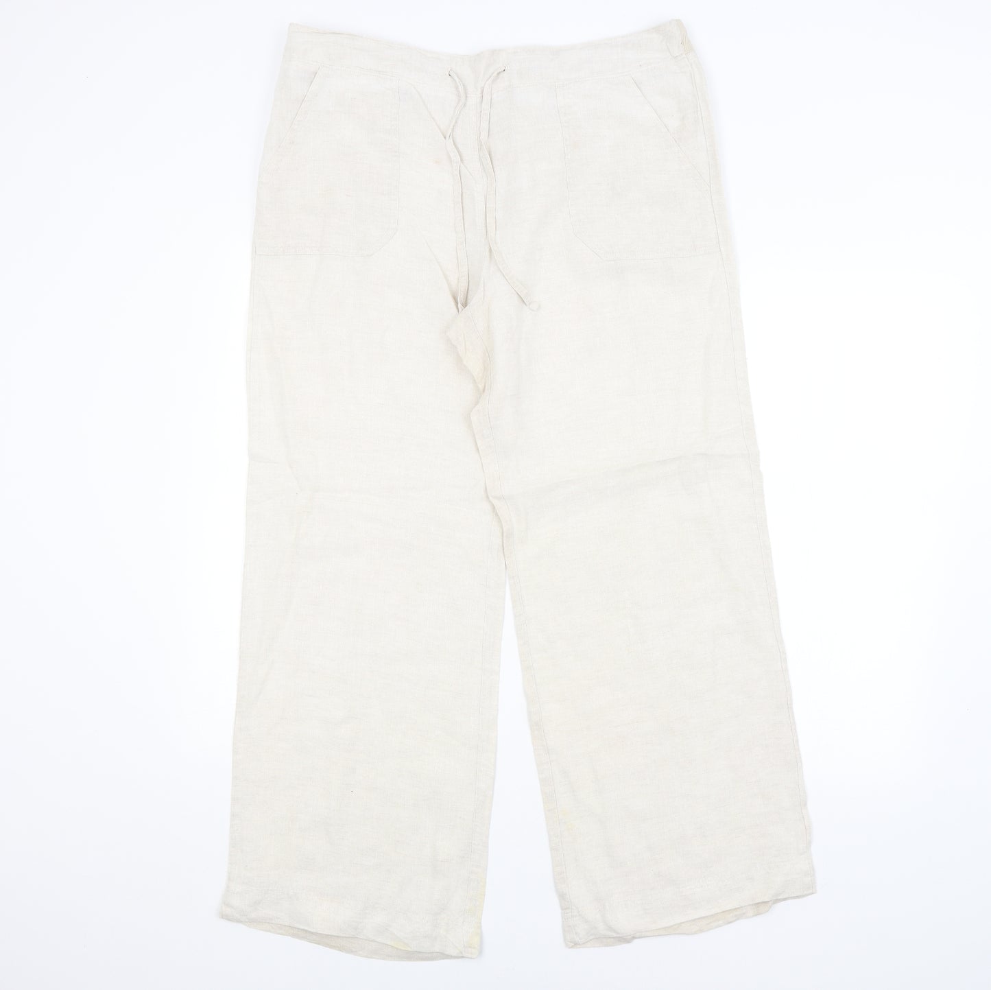 M&S Womens Beige   Trousers  Size 14 L28 in