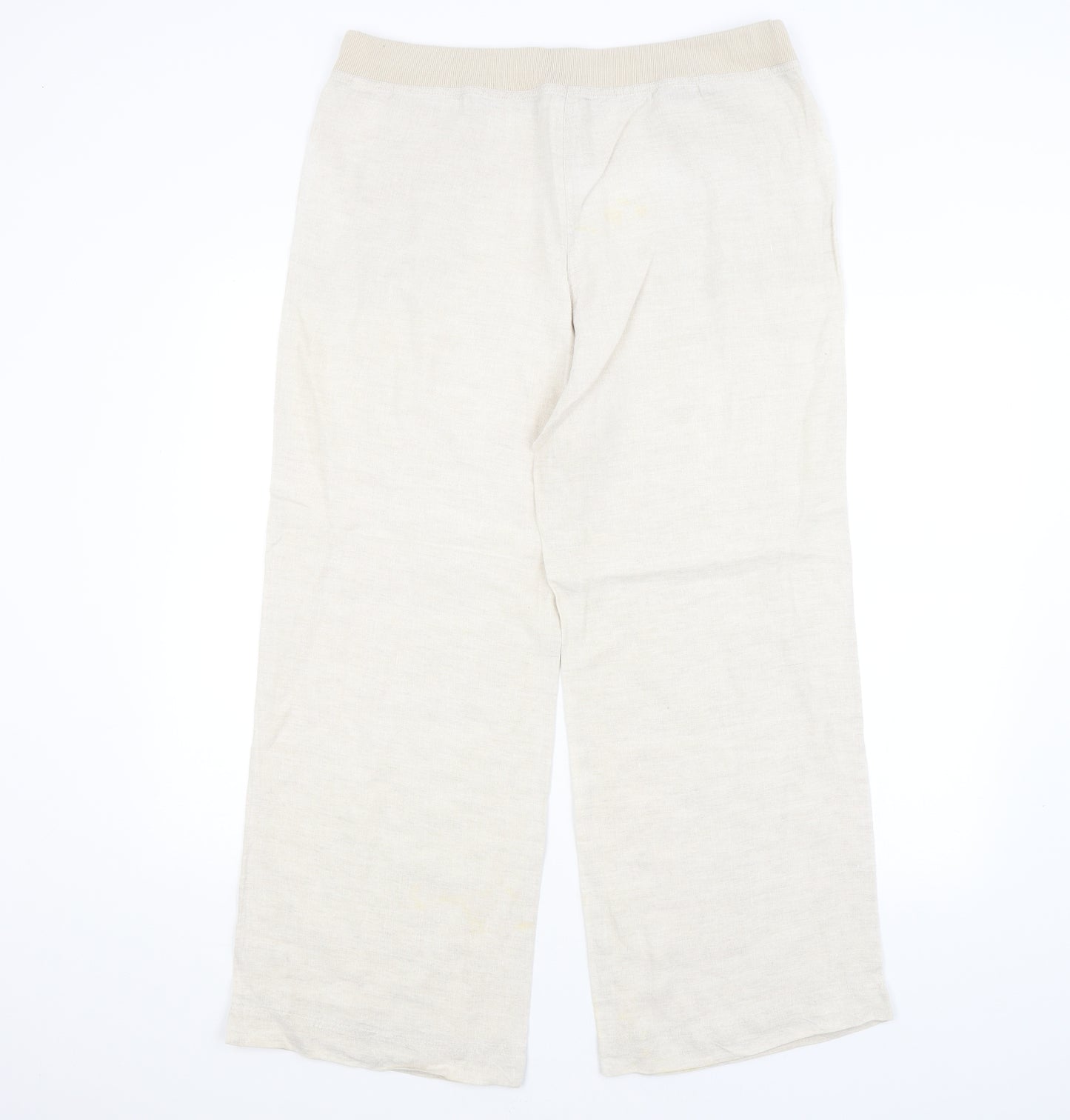 M&S Womens Beige   Trousers  Size 14 L28 in