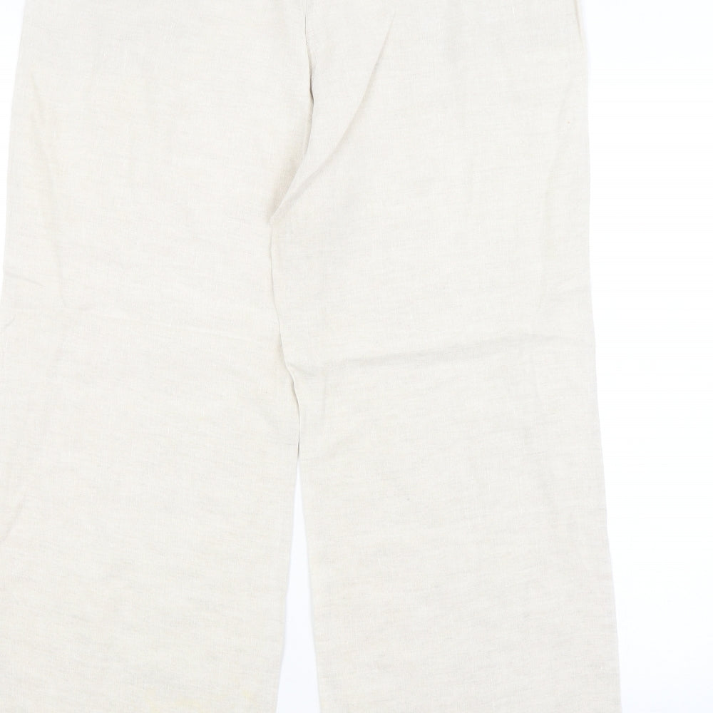 M&S Womens Beige   Trousers  Size 14 L28 in