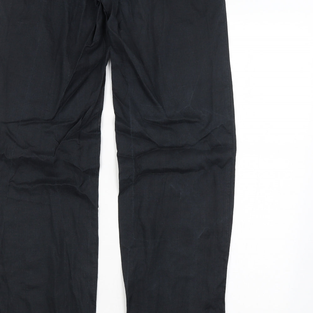 Sisley Womens Black   Trousers  Size 14 L30 in