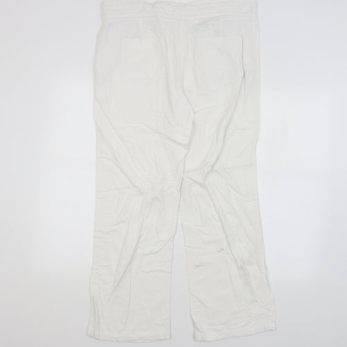 Parallel Womens White   Trousers  Size 14 L26 in