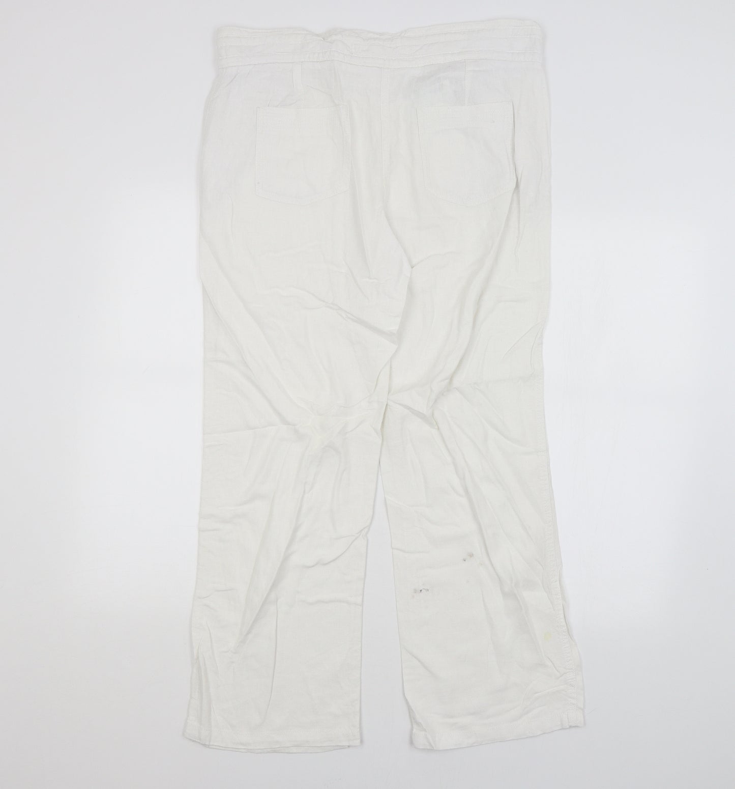 Parallel Womens White   Trousers  Size 14 L26 in