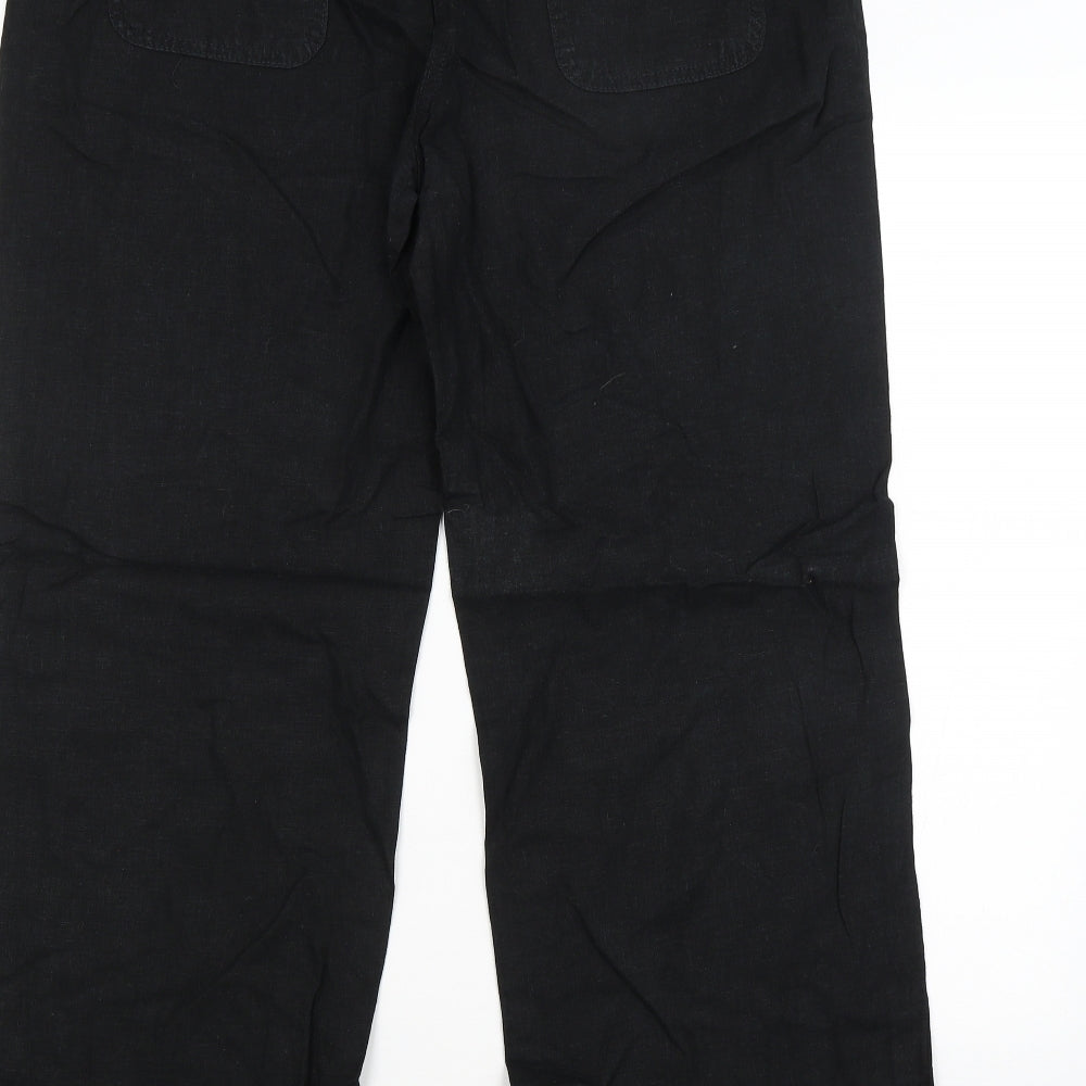 M&S Womens Black   Trousers  Size 14 L28 in