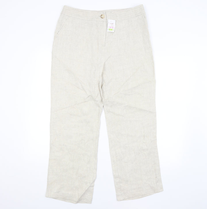 CC Womens Beige Trousers Size 14 L27 in