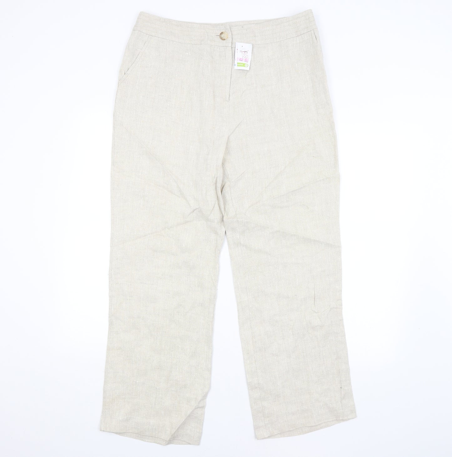 CC Womens Beige   Trousers  Size 14 L27 in