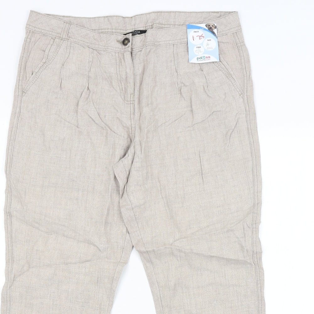 George Womens White   Trousers  Size 16 L29 in