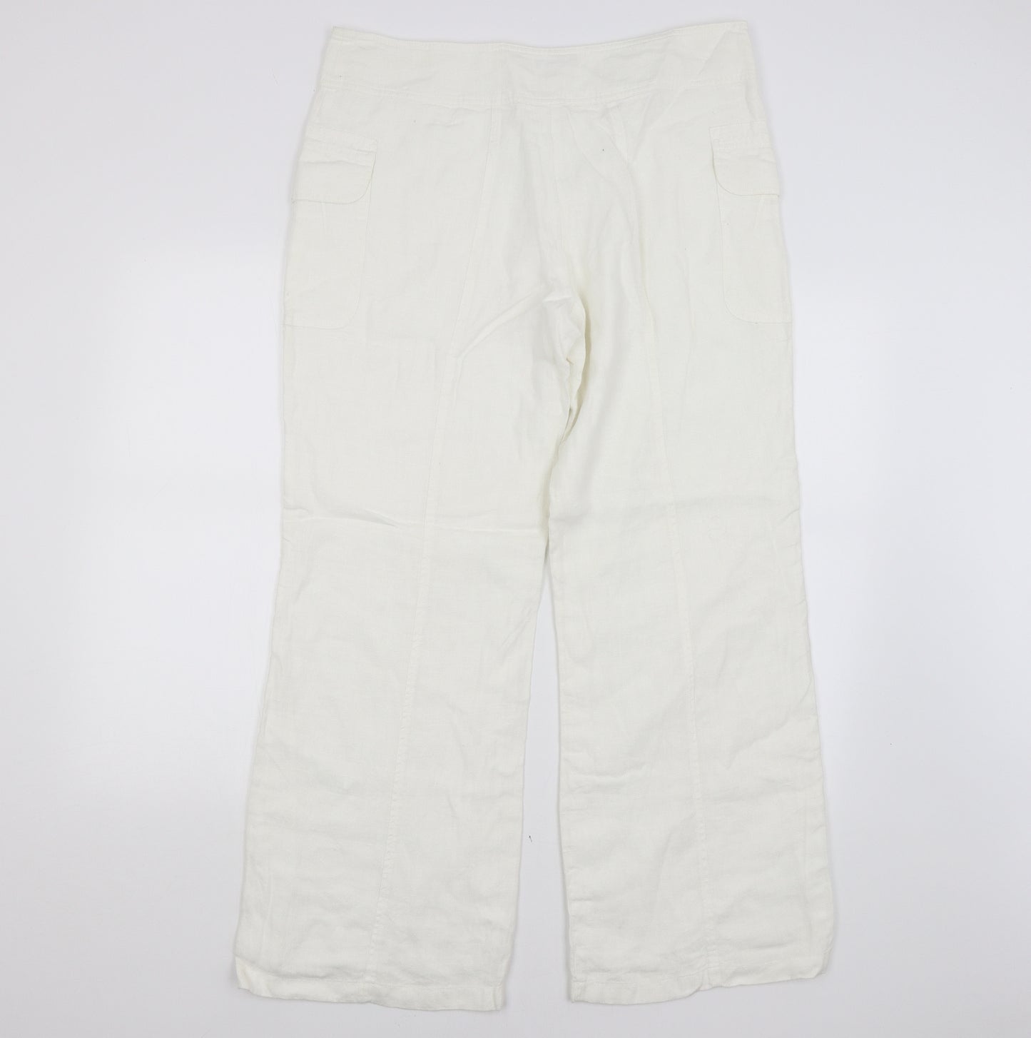 Per Una Womens White   Trousers  Size 16 L28 in