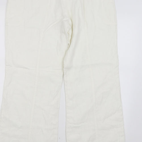 Per Una Womens White   Trousers  Size 16 L28 in