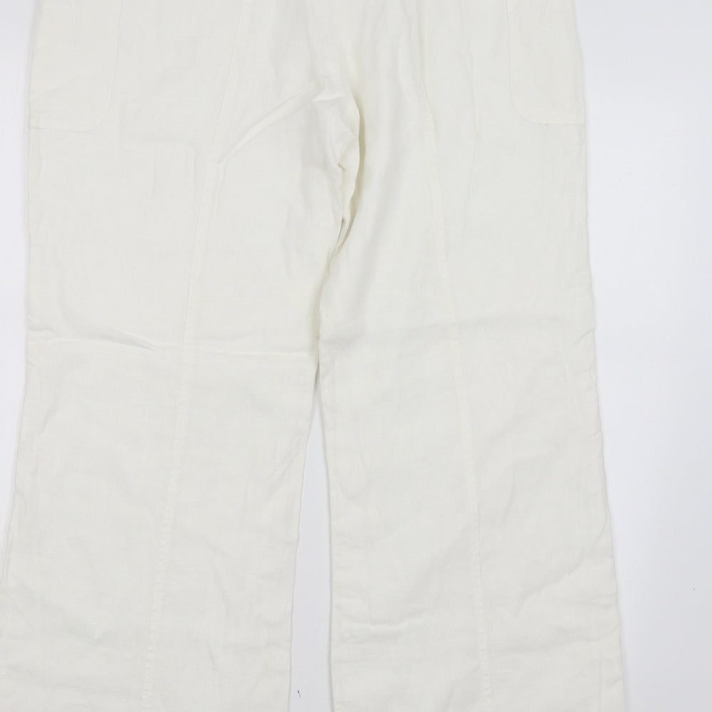 Per Una Womens White   Trousers  Size 16 L28 in