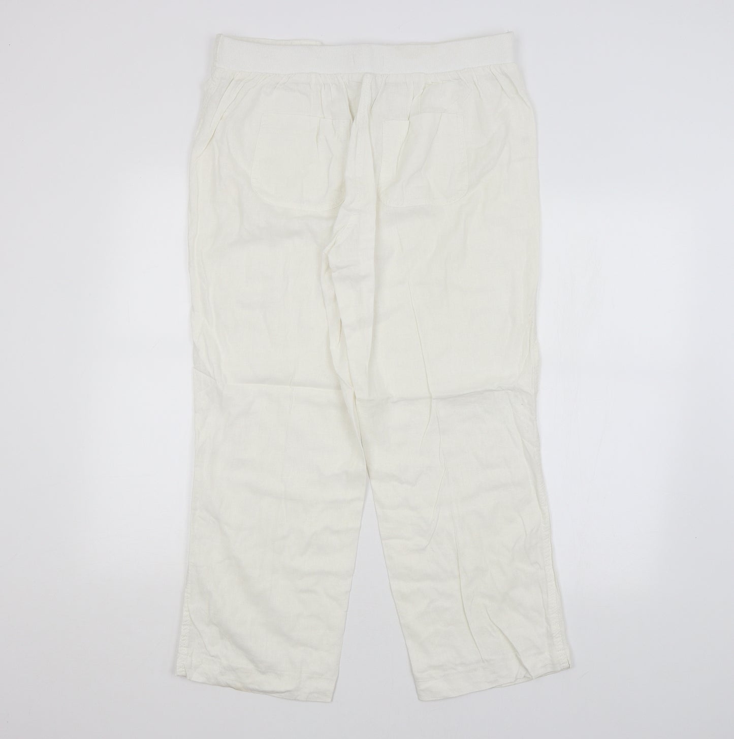 George Womens White   Trousers  Size 14 L26 in