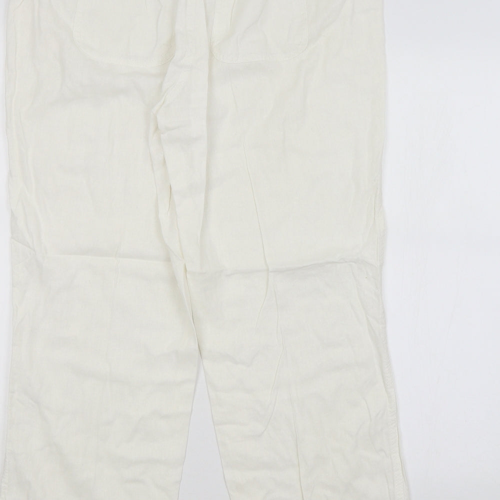 George Womens White   Trousers  Size 14 L26 in