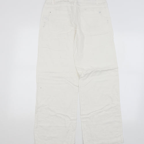 New Look Womens White   Trousers  Size 10 L28 in