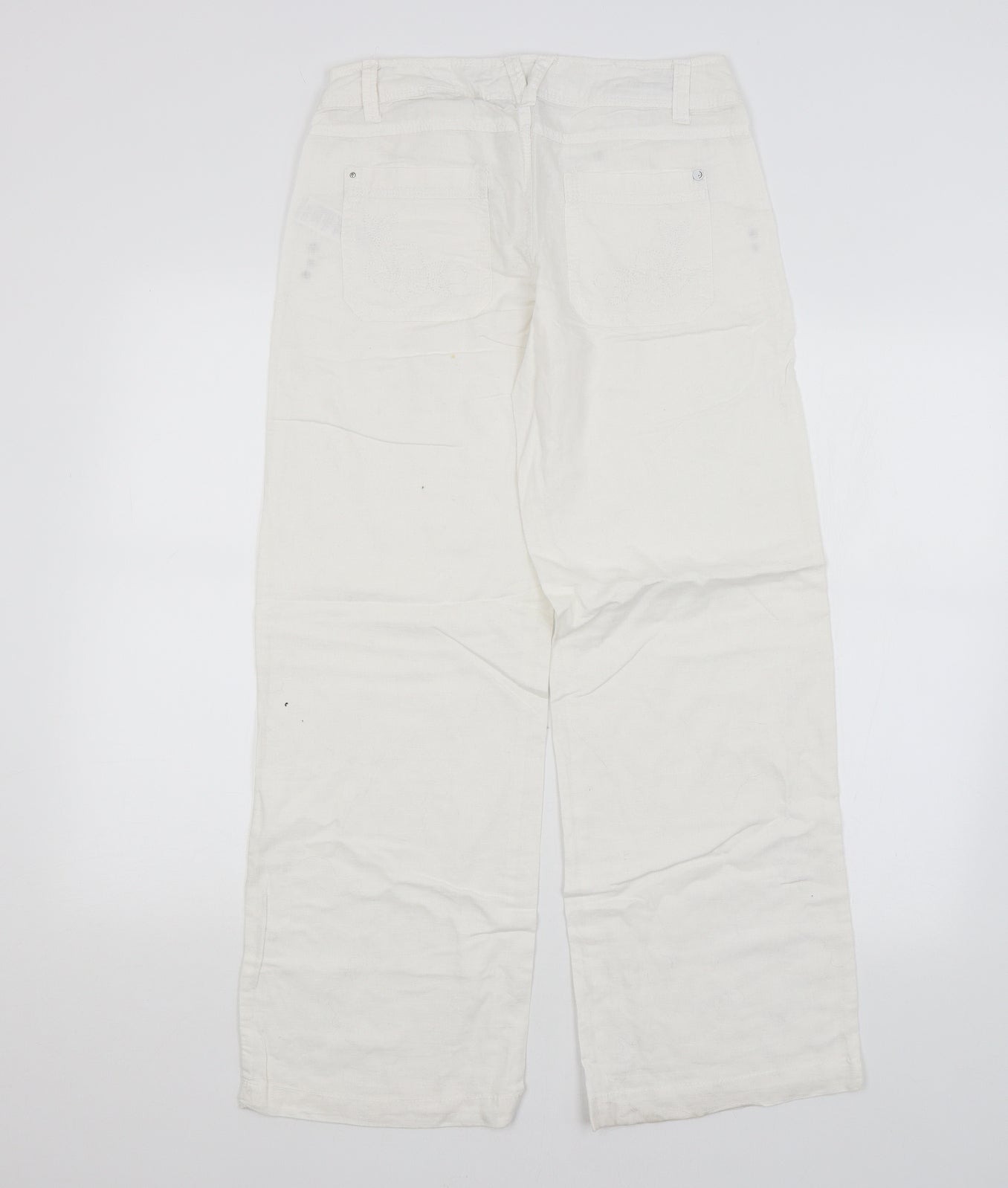 New Look Womens White   Trousers  Size 10 L28 in