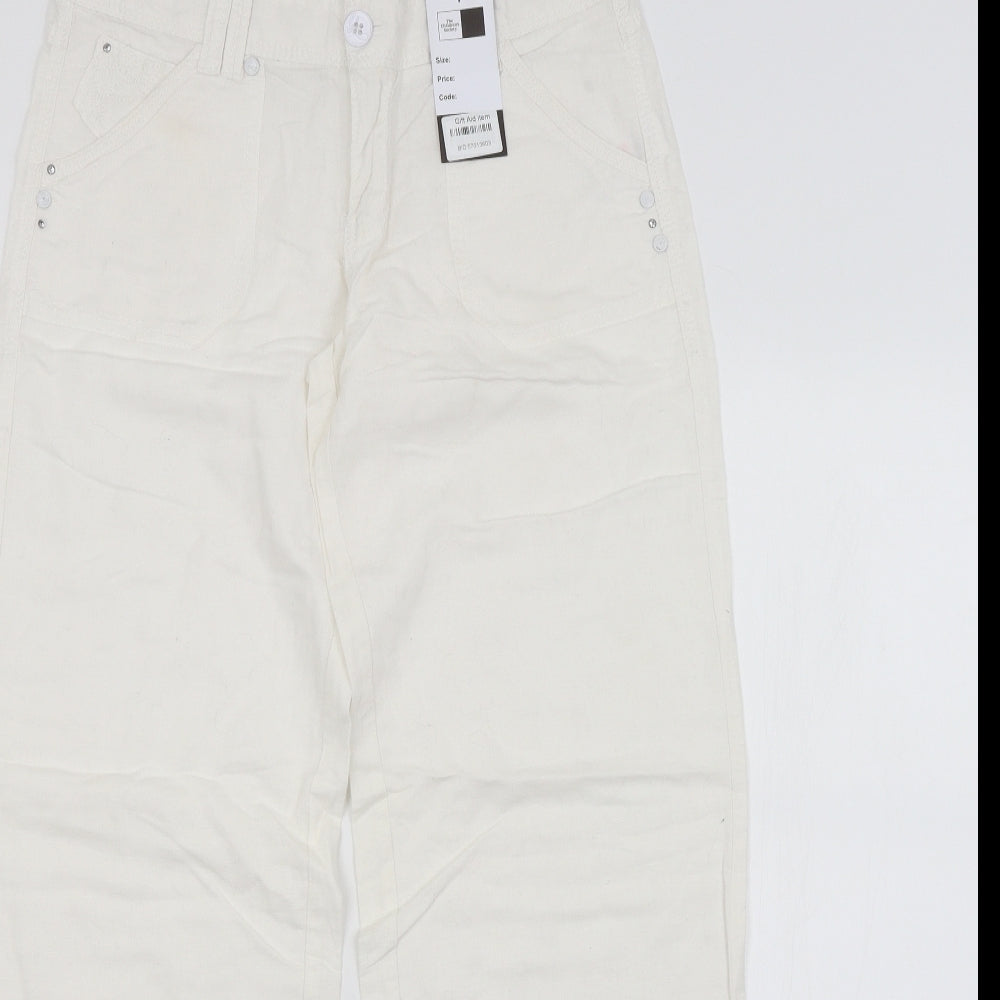 New Look Womens White   Trousers  Size 10 L28 in